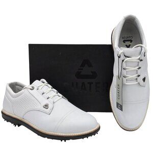 NEW Cuater Golf Shoes Mens 11.5 Travis Matthew Legend White Leather Waterproof